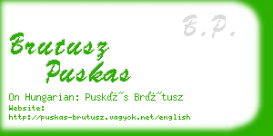 brutusz puskas business card